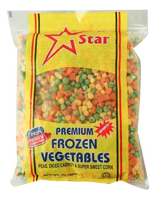Star Premium Frozen Vegetables 3-Mix Vegetables - 1Kg