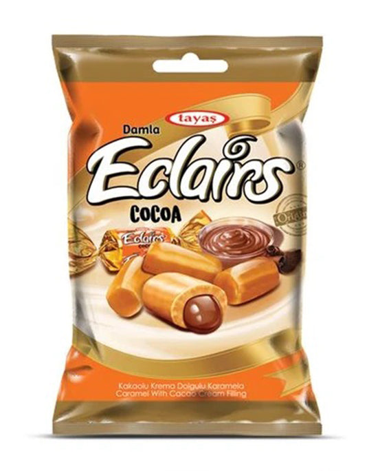 Tayas Damla Eclairs Caramel Bag Cocoa Cream Filling 1kg
