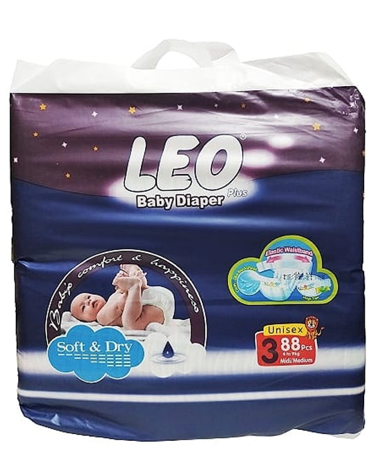 Leo Mega Diapers Medium 72's